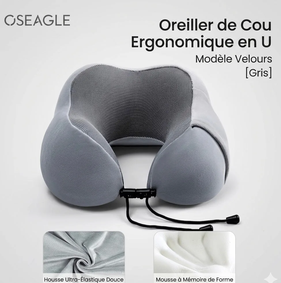 Coussin de voyage ergonomique en mémoire de forme