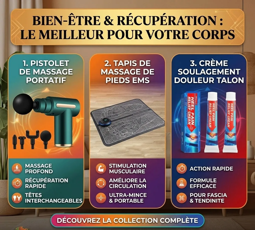 Vue d'ensemble — Pistolet, Tapis EMS, Crème talon