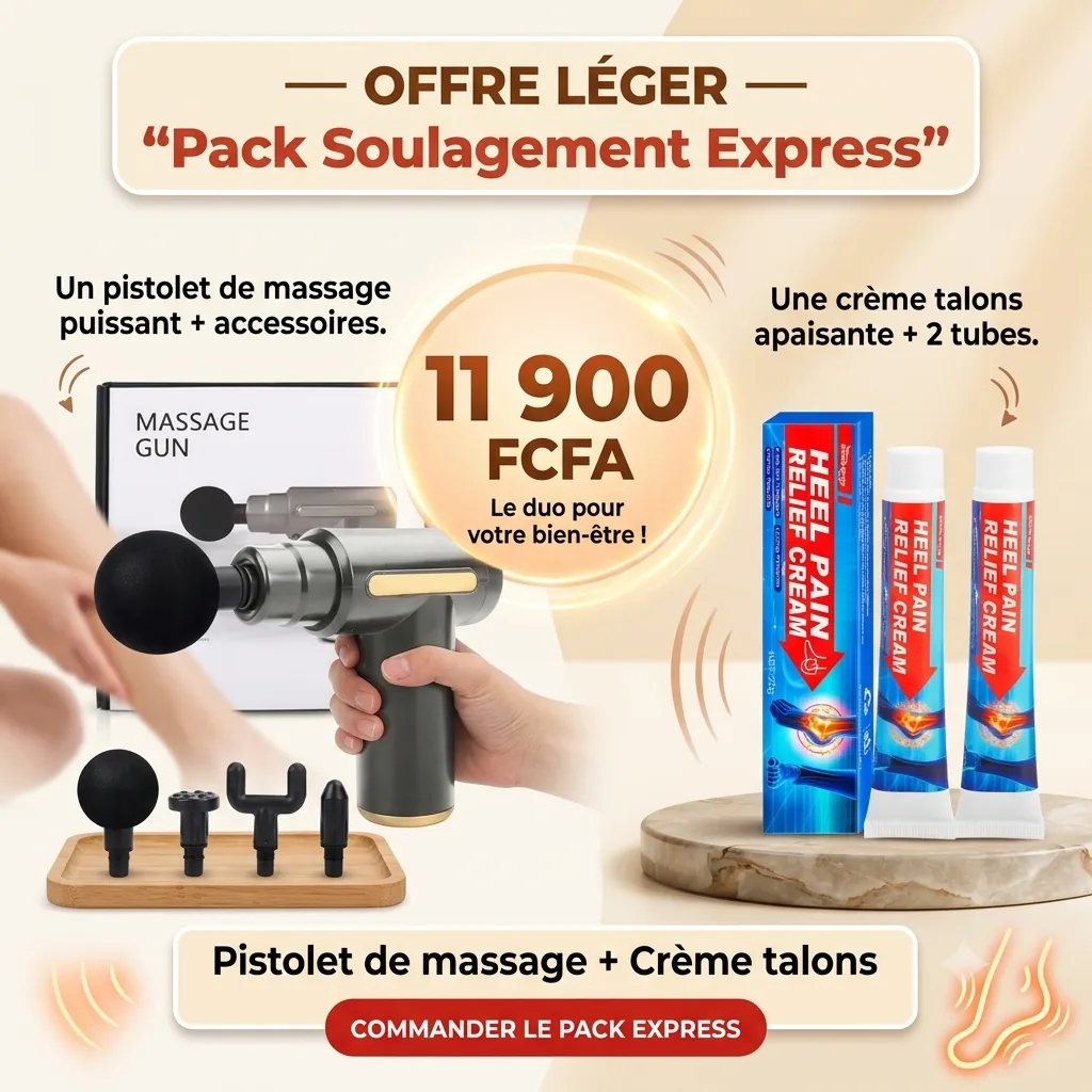 Offre Légère — Pistolet de massage + Crème talons